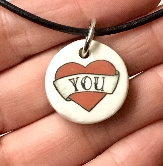 Heart Necklace Unisex Gift For Him Her Teen Girlfriend Etsy
