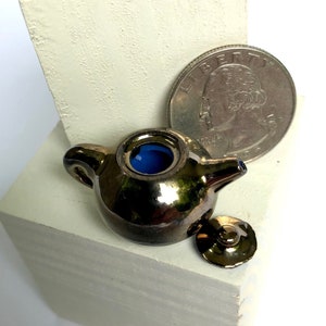 Mini Collectible Handmade Teapot, 1:12 Miniature Pottery Dollhouse Furniture Fairy Teapot, Handmade Mini Pottery, Miniature OOAK Ceramics image 4