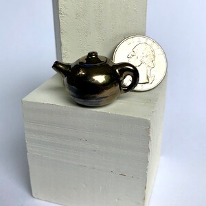 Mini Collectible Handmade Teapot, 1:12 Miniature Pottery Dollhouse Furniture Fairy Teapot, Handmade Mini Pottery, Miniature OOAK Ceramics image 3