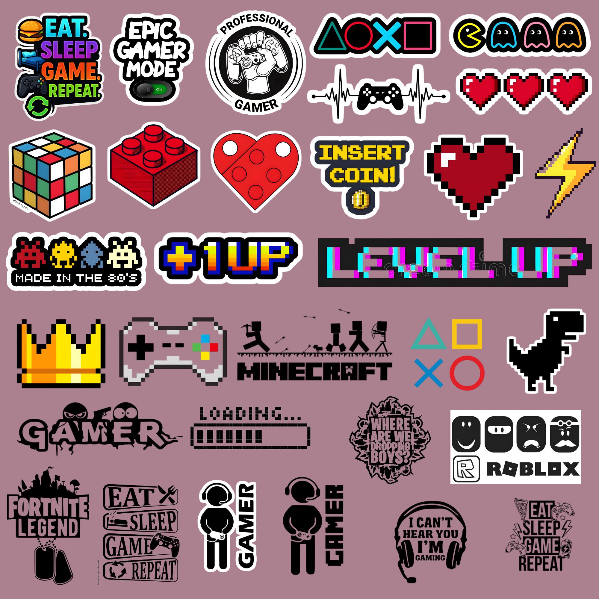 Reason Gaming Sticker Gaming PNG Clipart Bundle, 110+ Mega GAMING Clipart Bundle, Digital ...