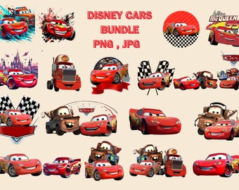 Imágenes prediseñadas de coches, PNG de coches, Rayo McQueen, papel digital de coches, aviones, coches, cumpleaños, camisetas y más.