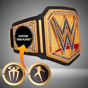 WWE Undisputed Championship Replica Title Wrestling Belt - Custom Side Plates