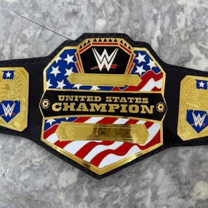 United States Championship Replica Wrestling Belt | Genuine Leather | Adult Size
