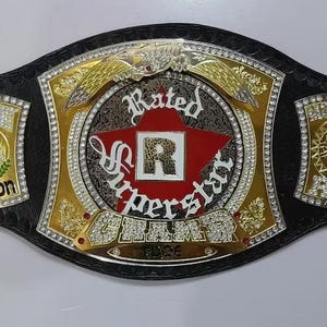 Edge Spinner Championship Replica Belt: 4MM Brass, Real Leather
