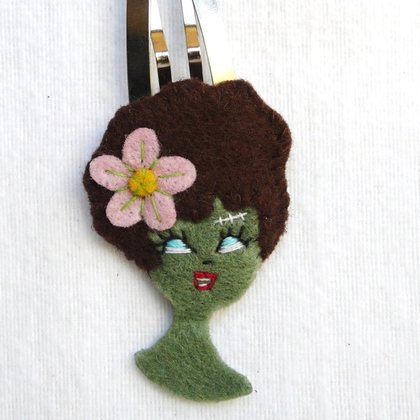 Zombie Girl Felt Hair Clip