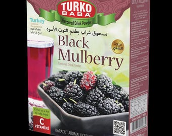 TurkoBaba Pulvertee, mit schwarzem Maulbeeraroma, fertig zum Aufbrühen