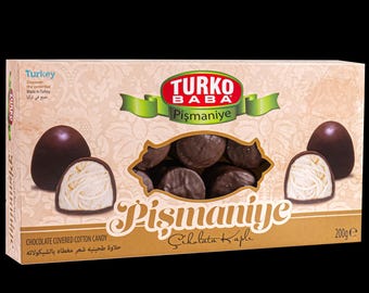 Mit Schokolade überzogene Pismaniye, türkische Zuckerwatte, Luxusgeschenk,