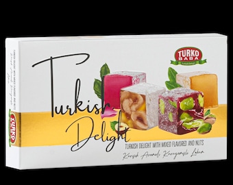 Aromatisiertes türkisches Vergnügen mit gemischten Nüssen