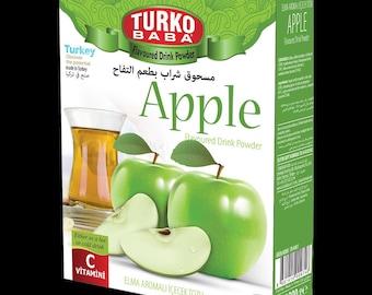 TurkoBaba Pulvertee mit grünem Apfelgeschmack, fertig zum Aufbrühen