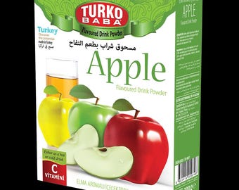 TurkoBaba Pulvertee mit grünem und rotem Apfelaroma, fertig zum Aufbrühen