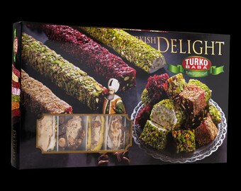 Luxuriöse gemischte türkische Freudenbrötchen, traditionelle Süßwaren