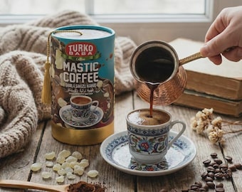 Turkobaba Mastix aromatisierter türkischer Kaffee, authentische osmanische Mischung