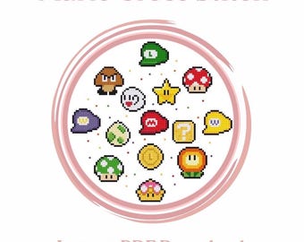 Video Game Cross Stitch Pattern, Beginner Friendly (Instant PDF Download)