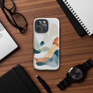 Abstract Nature Phone Case | Minimalist Boho DesignMagSafe® tough case for iPhone®