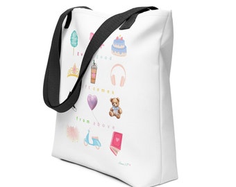 Borsa tote carina con stampa