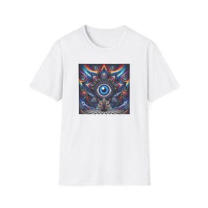 Psychedelic Cosmic Eye Design Unisex T-Shirt, Mystical Art Tee, Yoga Meditation Wear
