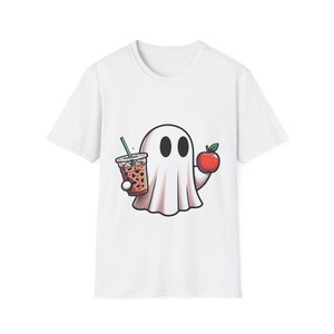 Ghost T-Shirt Cute, Halloween Shirt, Spooky Tee, Unisex Softstyle Top, Ghost Lover Gift