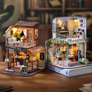 3D Puzzle DIY Wooden House Kit, Handmade Miniature Model, Building Blocks Toy, Creative Craft Hobby, Gift for Kids Adults, Home Decor