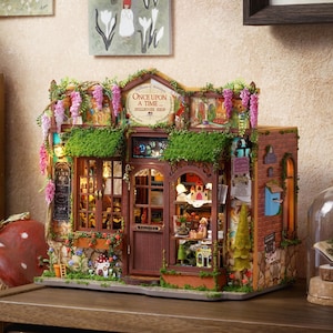 DIY Miniature Fairy Tale House Kit, 3D Wooden Villa Model, Handmade Puzzle Toy, Creative Craft Hobby, Gift for Kids Adults, Home Decor