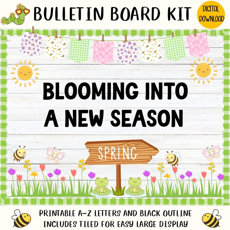 Welcome Spring Bulletin Board Kit, Classroom Decor, Printable Sunshine ...