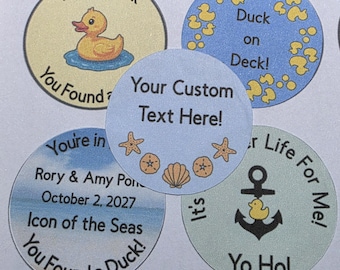 Customized Cruise Duck Sticker Tags - Not for Mini Ducks