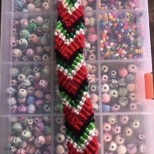 Chevron Watermelon colors friendship bracelet
