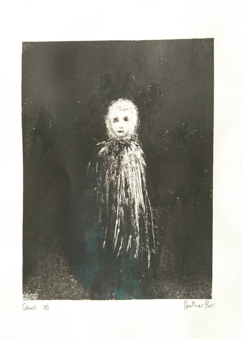 OOAK Original Art Ghost 10 Monotype