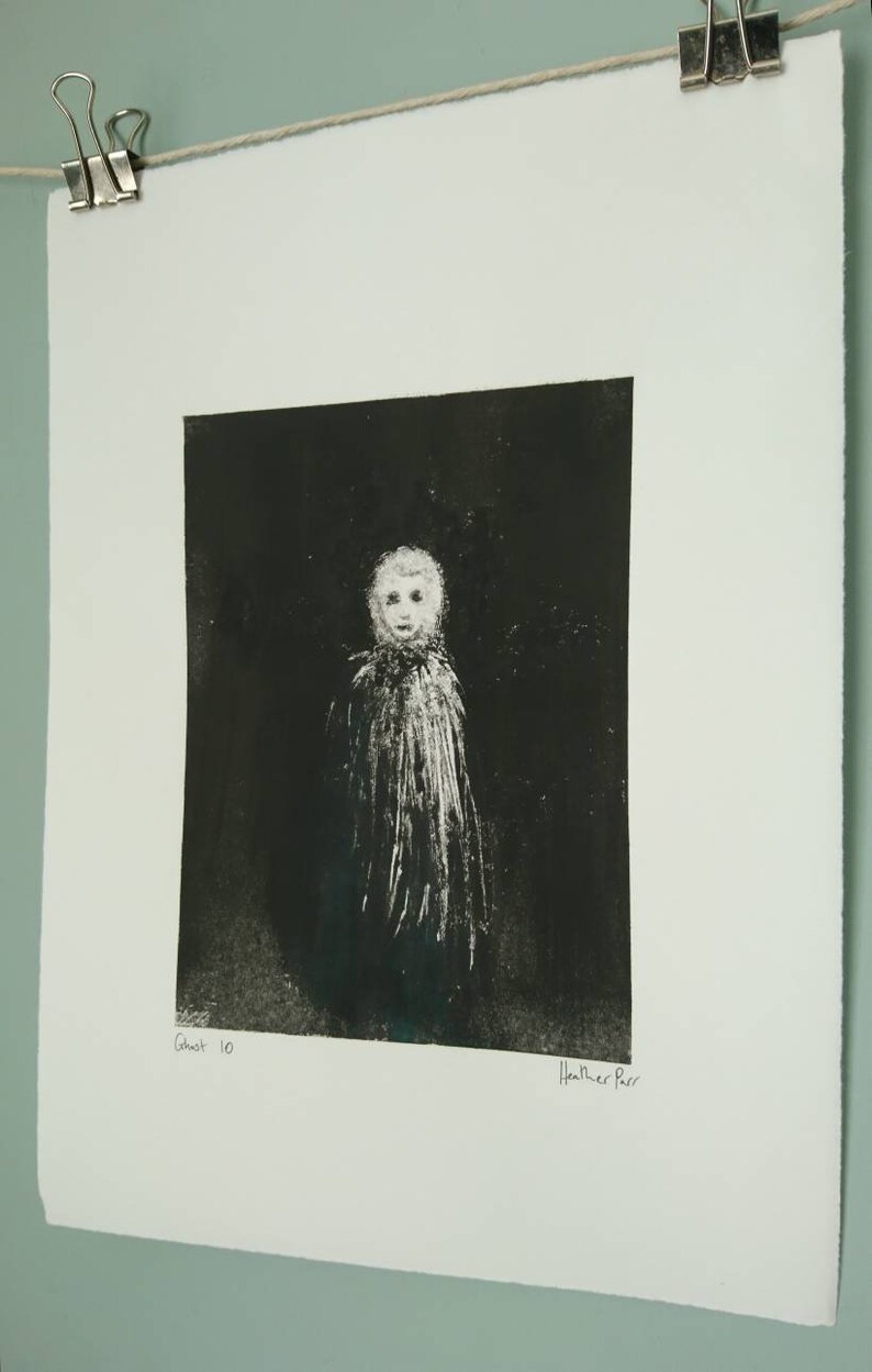 OOAK Original Art Ghost 10 Monotype