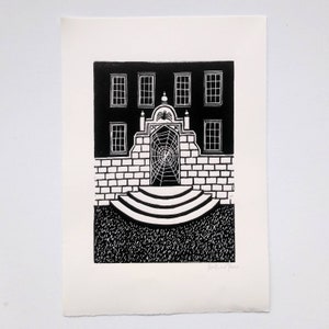 Arana House- original linocut print