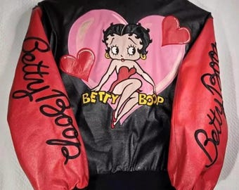 Vintage Betty Boop JH Design Bomber Jacket - Etsy