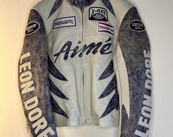 Vintage Vanson Leather Racing Team Sweater Jacket - Etsy