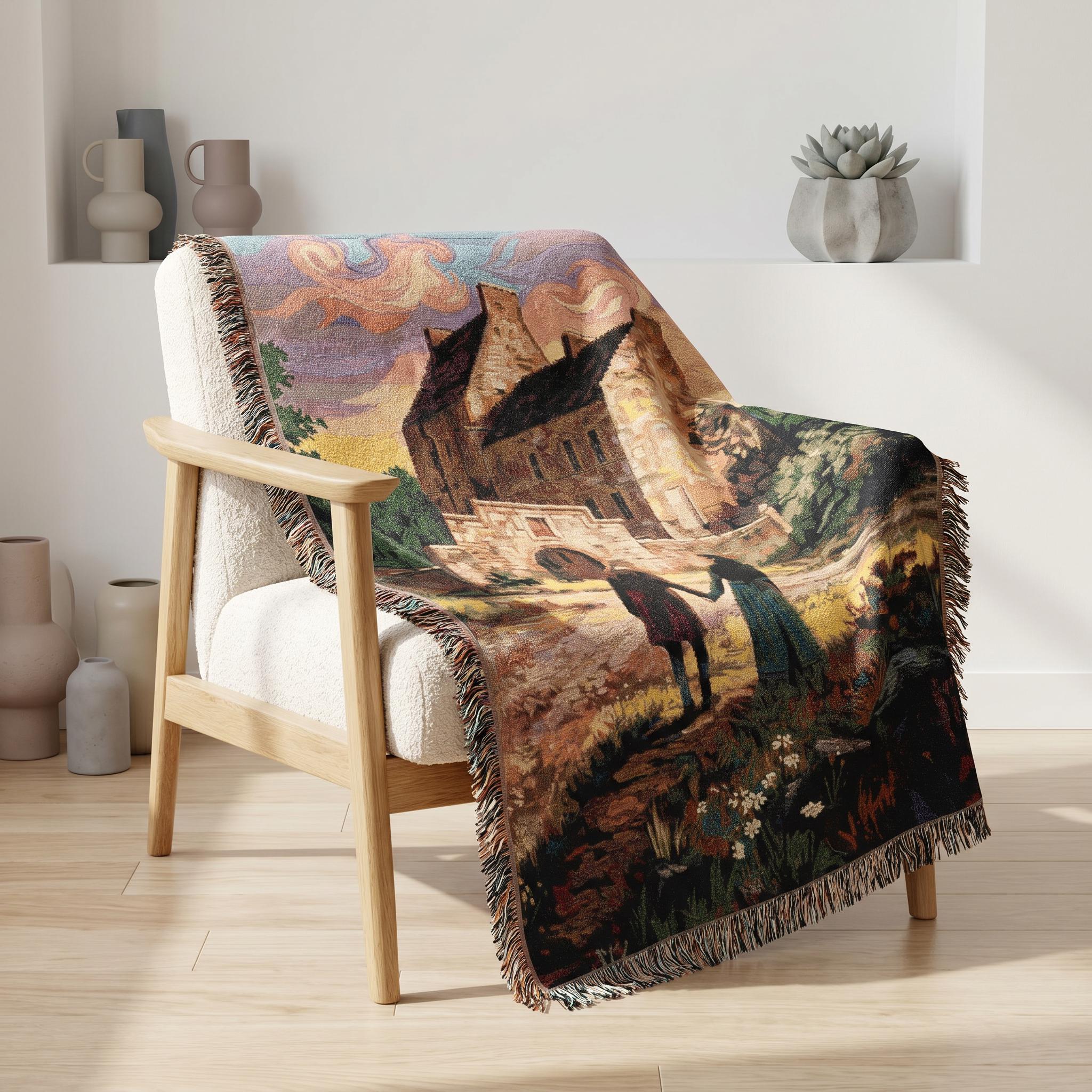 Lallybroch Woven Blanket, Outlander Jamie Claire Scottish Tapestry, 100 ...