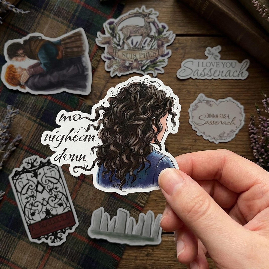 Outlander Scotland Sticker Outlander Inspired Sticker Sheet| Jamie, Claire, Scottish Highlands Art ...