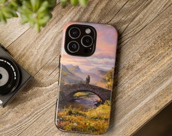 Outlander Jamie Claire Stone Bridge Phone Case, Scottish Highlands Sassenach Gift (iPhone 16-12)