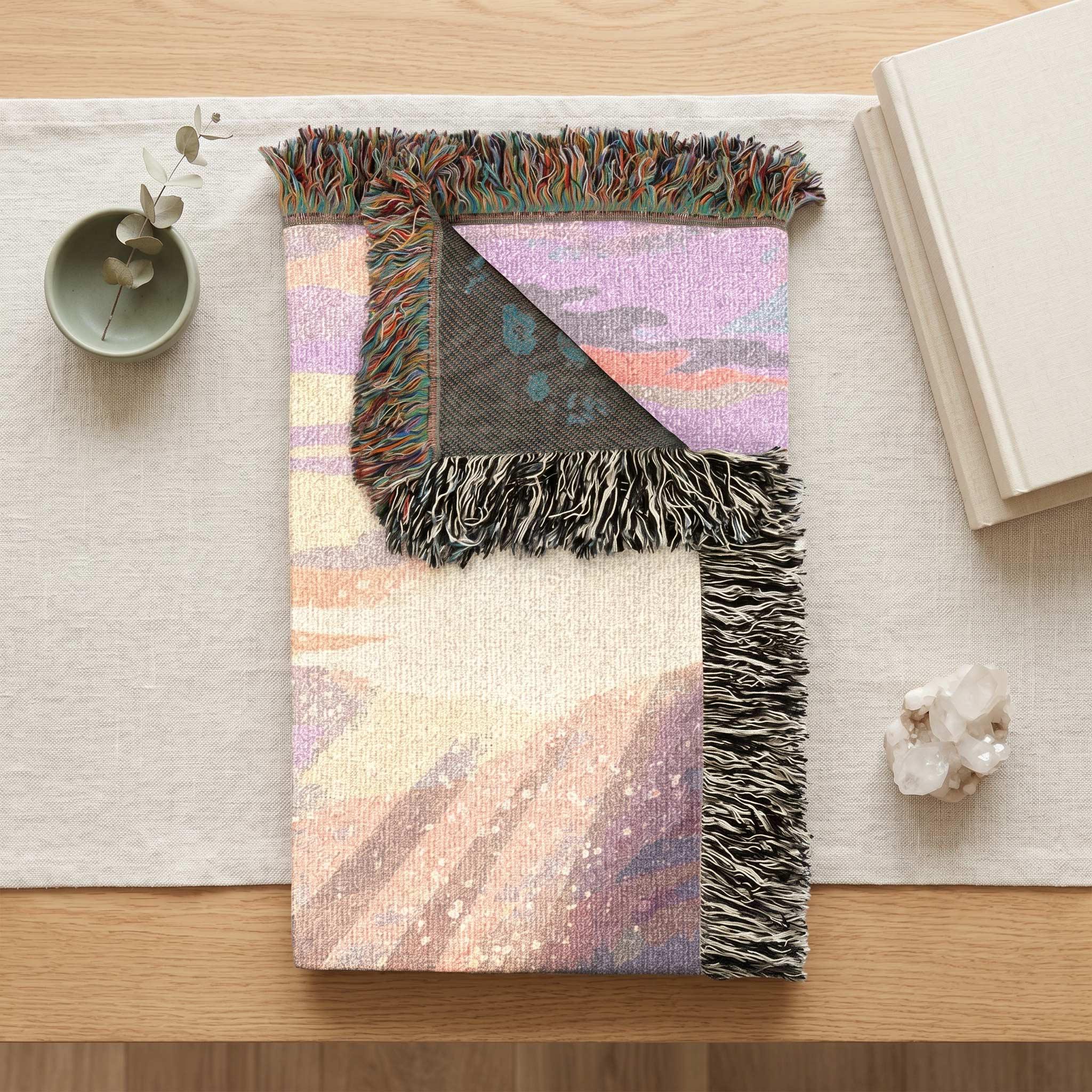 Outlander Inspired Woven Blanket, Jamie Claire Silhouette, Craigh Na ...
