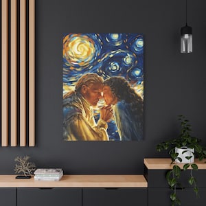 Canvas Print, Jamie & Claire from Outlander, The stars will not born out, Matte Wall Art, Stretched Poster,  Home Decor Gift