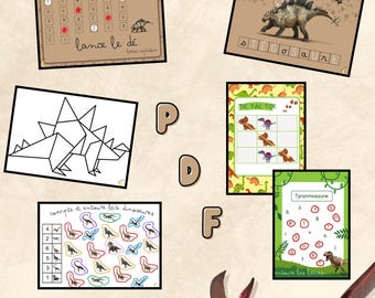 Educational and learning games to print in PDF, kindergarten, 3 to 6 years old, letters, numbers, graphics, logic game, arts
