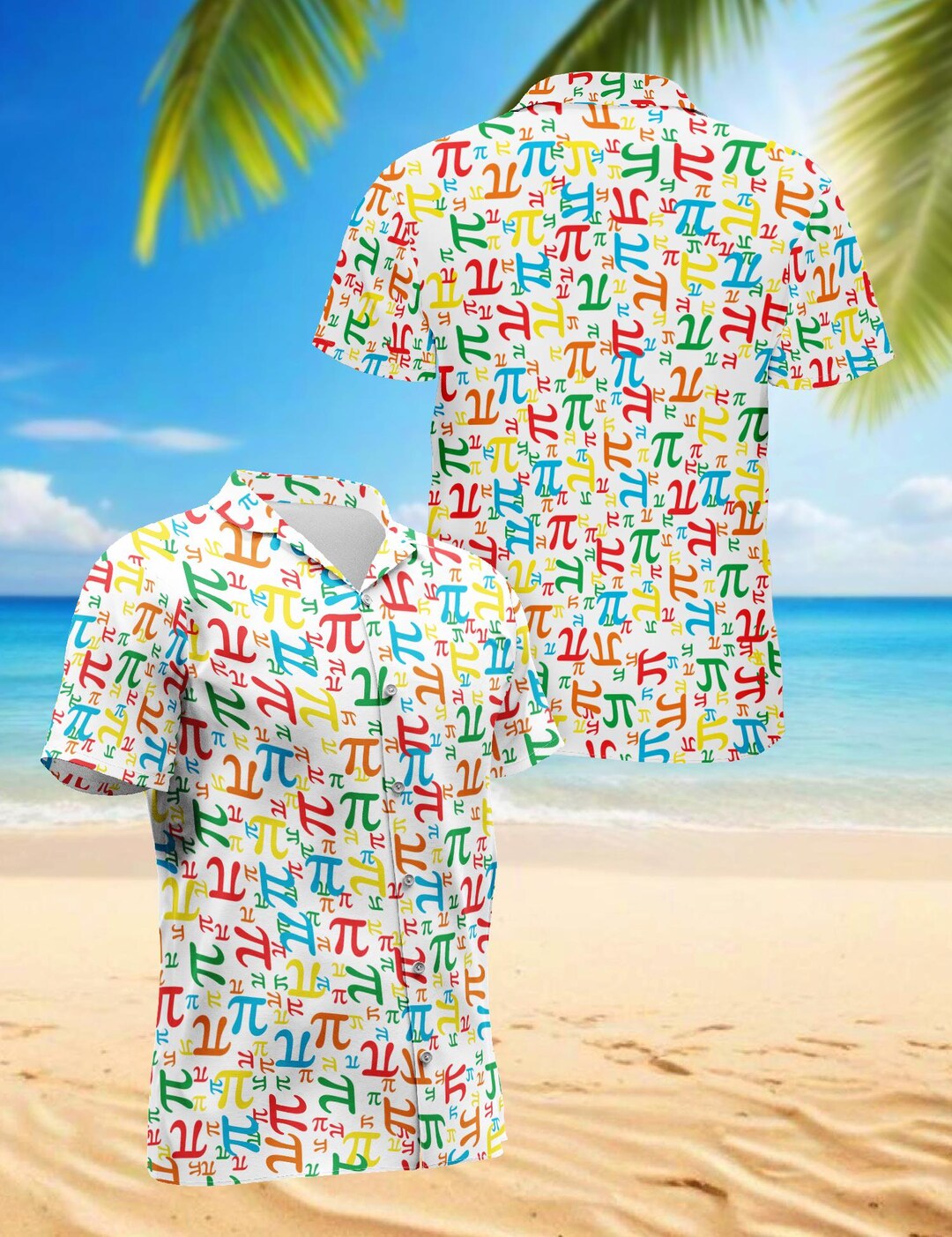 Pi Symbol Hawaiian Shirt, Math Lover Aloha Shirt, Pi Day Hawaiian Shirt ...