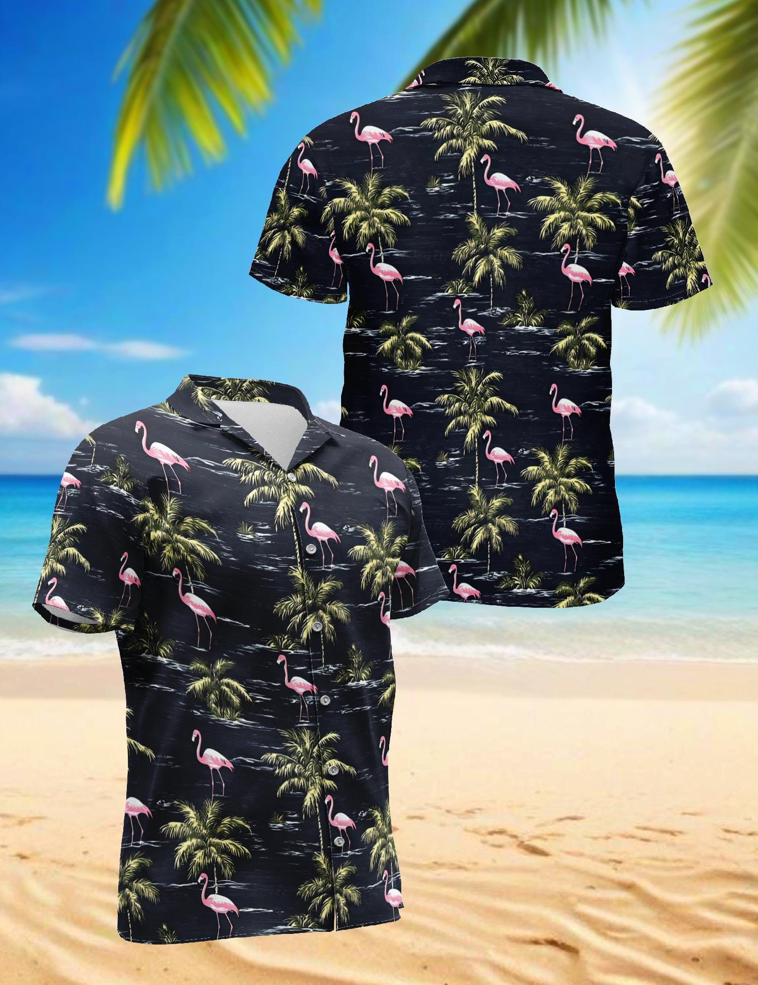 Flamingo hawaii shirt - Etsy 日本