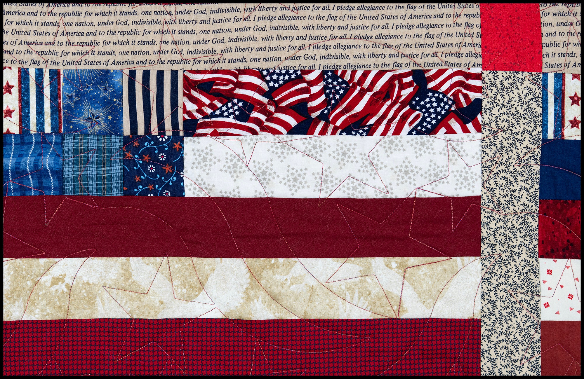 Uncle Sam Quilt Pattern Uncle Sam's Full/double Size Quilt - Etsy