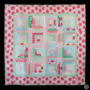 Swell Log Cabin Wide Throw Quilt