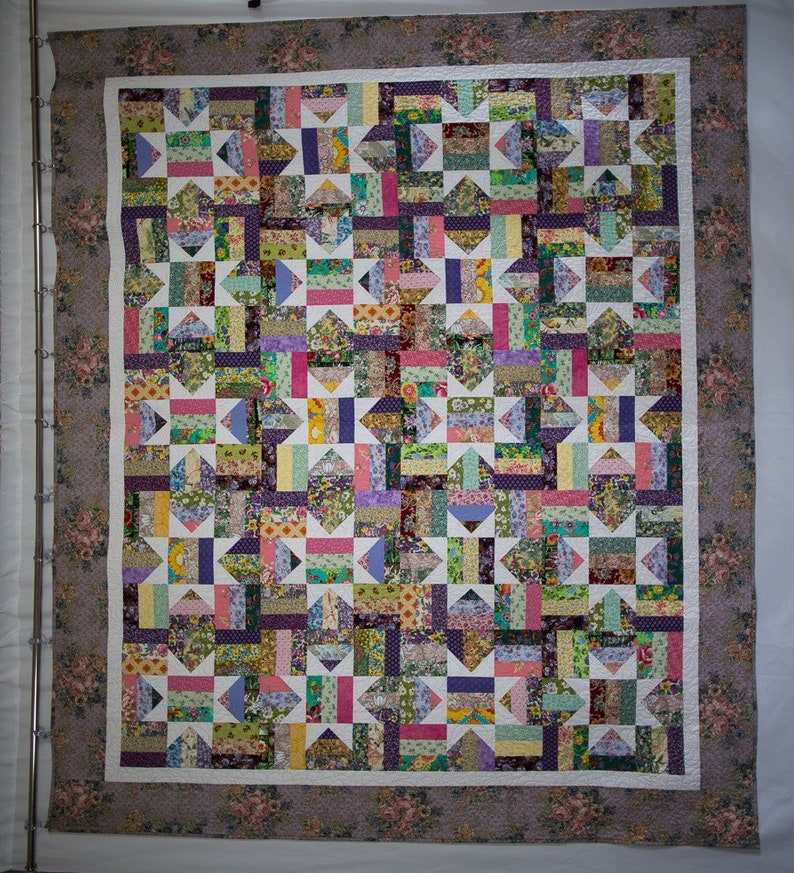 Fence Rail Star Queen Size Quilt Etsy