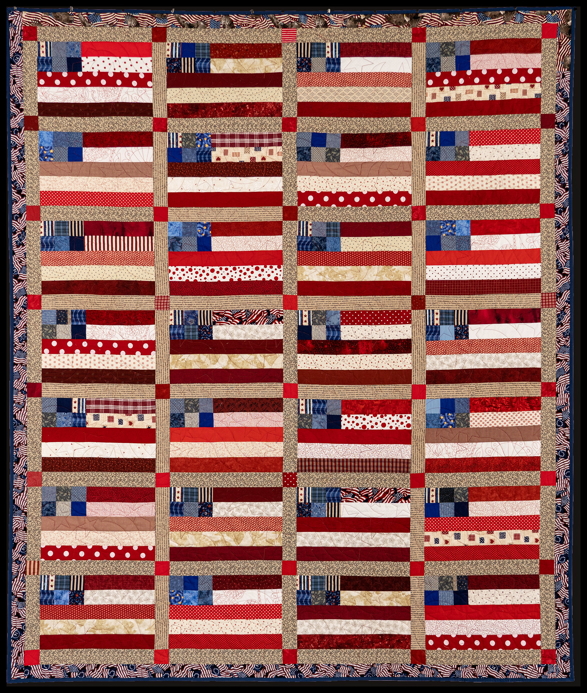 Uncle Sam Quilt Pattern Uncle Sam's Full/double Size Quilt - Etsy