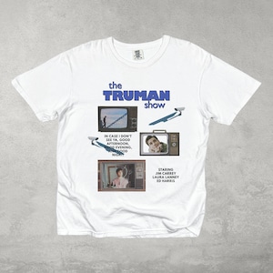 トゥルーマン・ショー風レトロTシャツ、クラシック映画Tシャツ、90年代映画ファンへのギフト