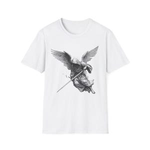 Camiseta con gráfico de alas de ángel: camiseta unisex de algodón suave