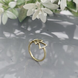 Bague flèche en laiton pour homme femme, bijoux géométriques faits main, bague tendance vintage bohème minimaliste, cadeau unisexe unique
