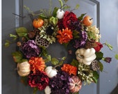 Thanksgiving Wreath , Thanksgiving Decor, Fall Wreath For The Front Door, , Rustic Door Wreath, Woodland Decor, Wreath For The Door
