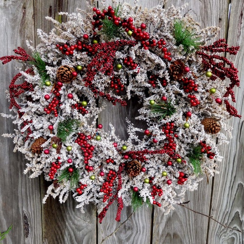 Christmas Wreath , Winter Door Wreath , Traditional store Christmas Wreath , Holiday Wreath