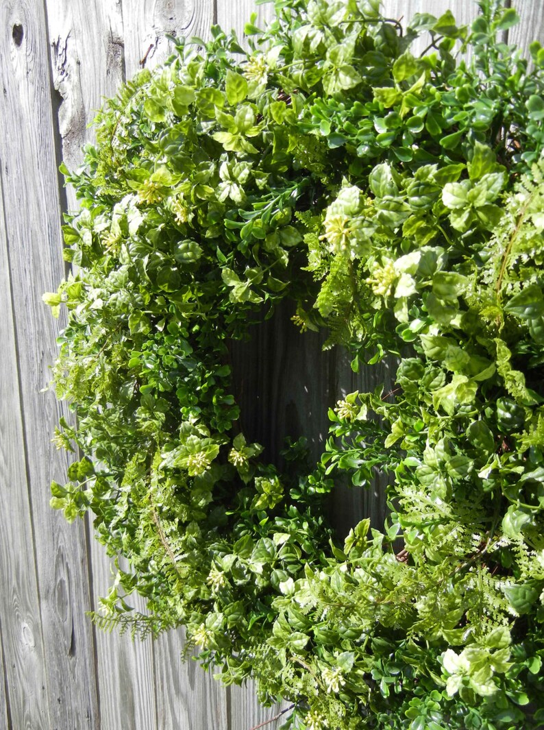 Front Door Wreath For All Seasons Wreaths Summer Wreath Front Door Spring Wreath Boxwood and Fern