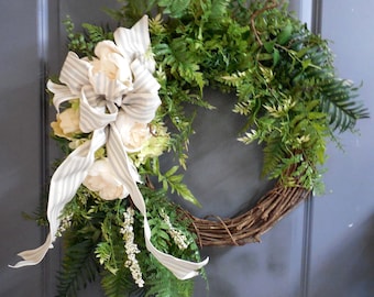 Wreath For Front Door, Summer Wreath, Everyday Wreaths, Farmhouse Wreath, Summer Wreath For The Door